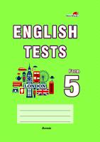 English tests. Form 5. Тематический контроль. 5 класс