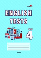 English tests. Form 4 Тематический контроль. 4 класс