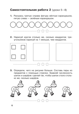Математика. Самостоятельные и контрольные работы. 1 класс (Вариант 2)