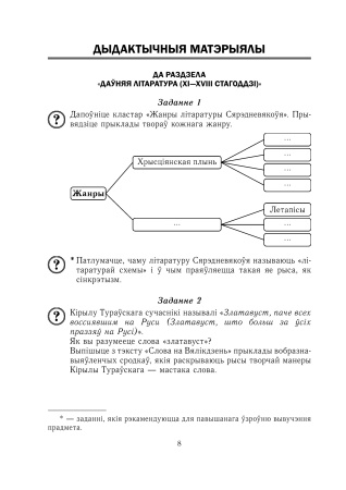 Беларуская літаратура. 10 клас. Дыдактычныя і дыягнастычныя матэрыялы (базавы і павышаны ўзроўні)