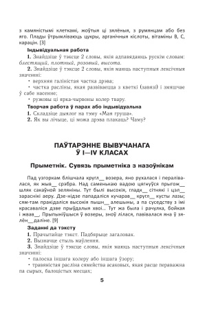 Працуем з тэкстам на ўроках беларускай мовы ў 5 класе