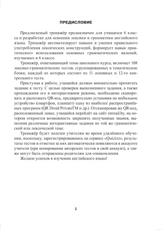 Тренажер. Английский язык. 6 класс