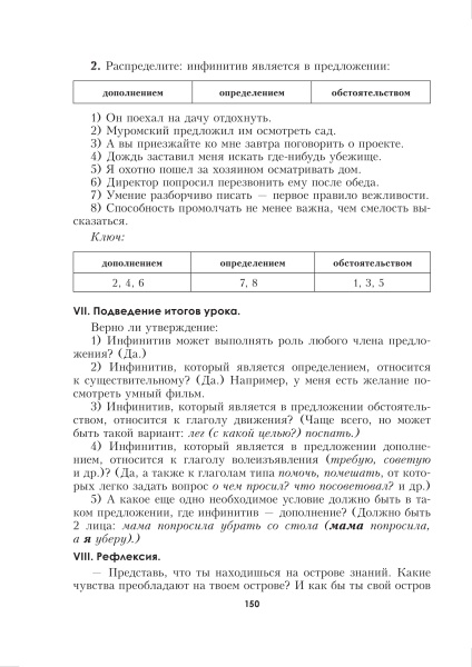 Планы-конспекты уроков. Русский язык. 8 класс (I полугодие)