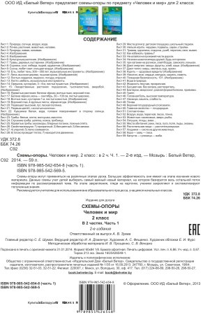 Схемы-опоры. Человек и мир. 2 класс: в 2 ч. Ч. 1