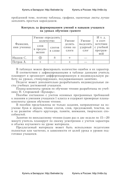 Планы-конспекты уроков по обучению чтению. 1 класс (I полугодие)